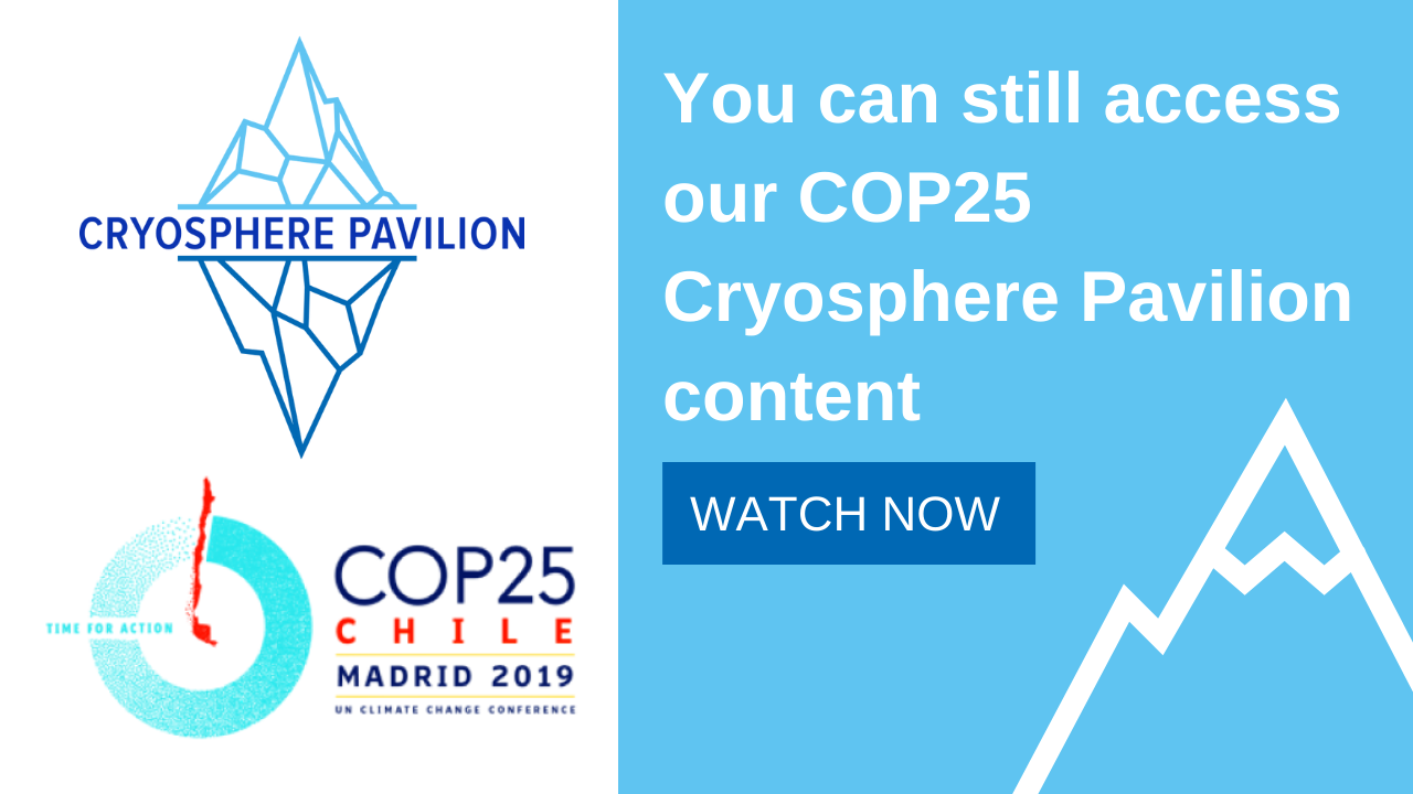 Watch the COP25 cyropshere pavilion content online now